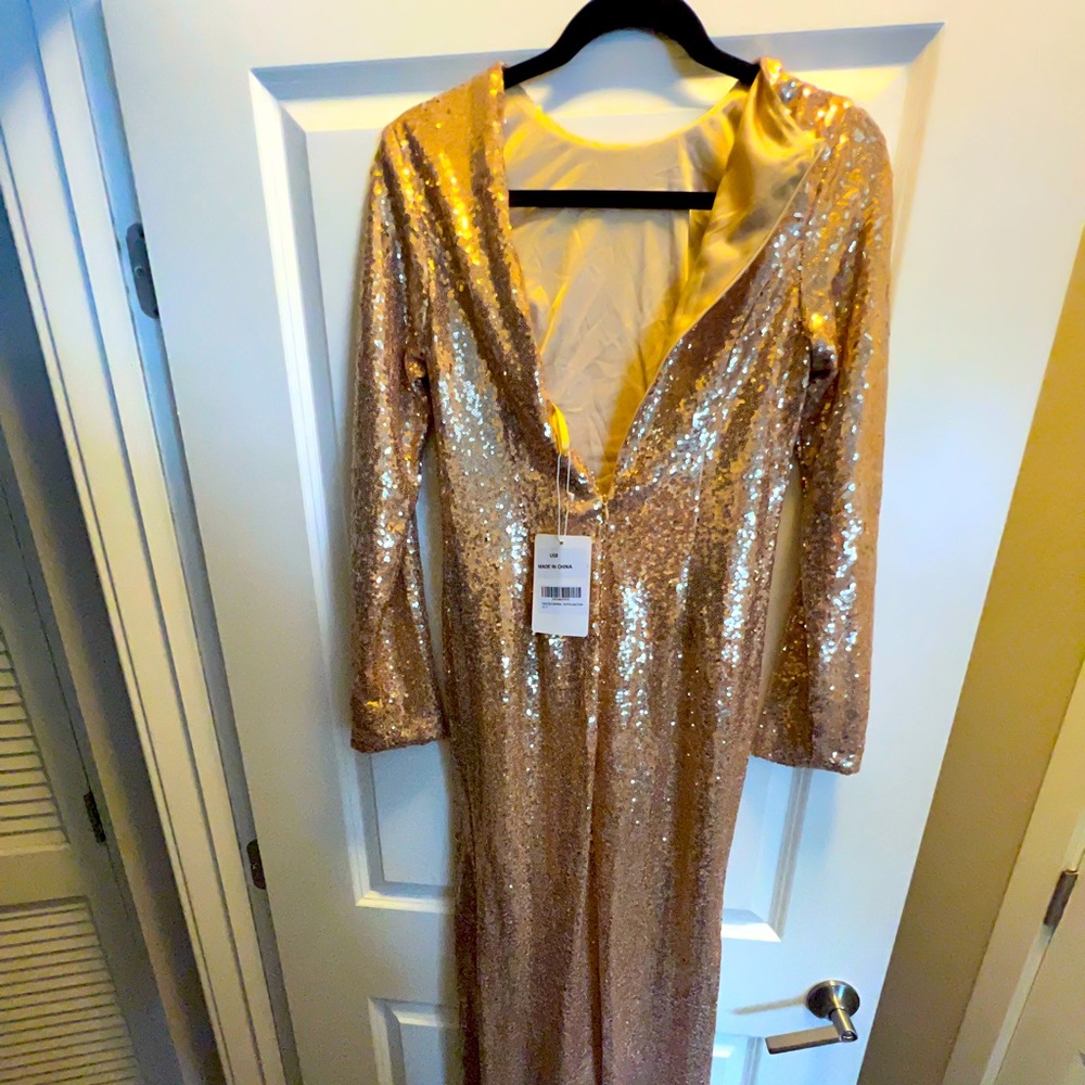 Worn Once Sequence Long Formal Dress - image 1